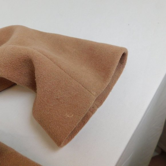 Gap Women Light Brown Pea Coat Button Double Breasted Size M Wool Blend FLAW - Picture 7 of 11
